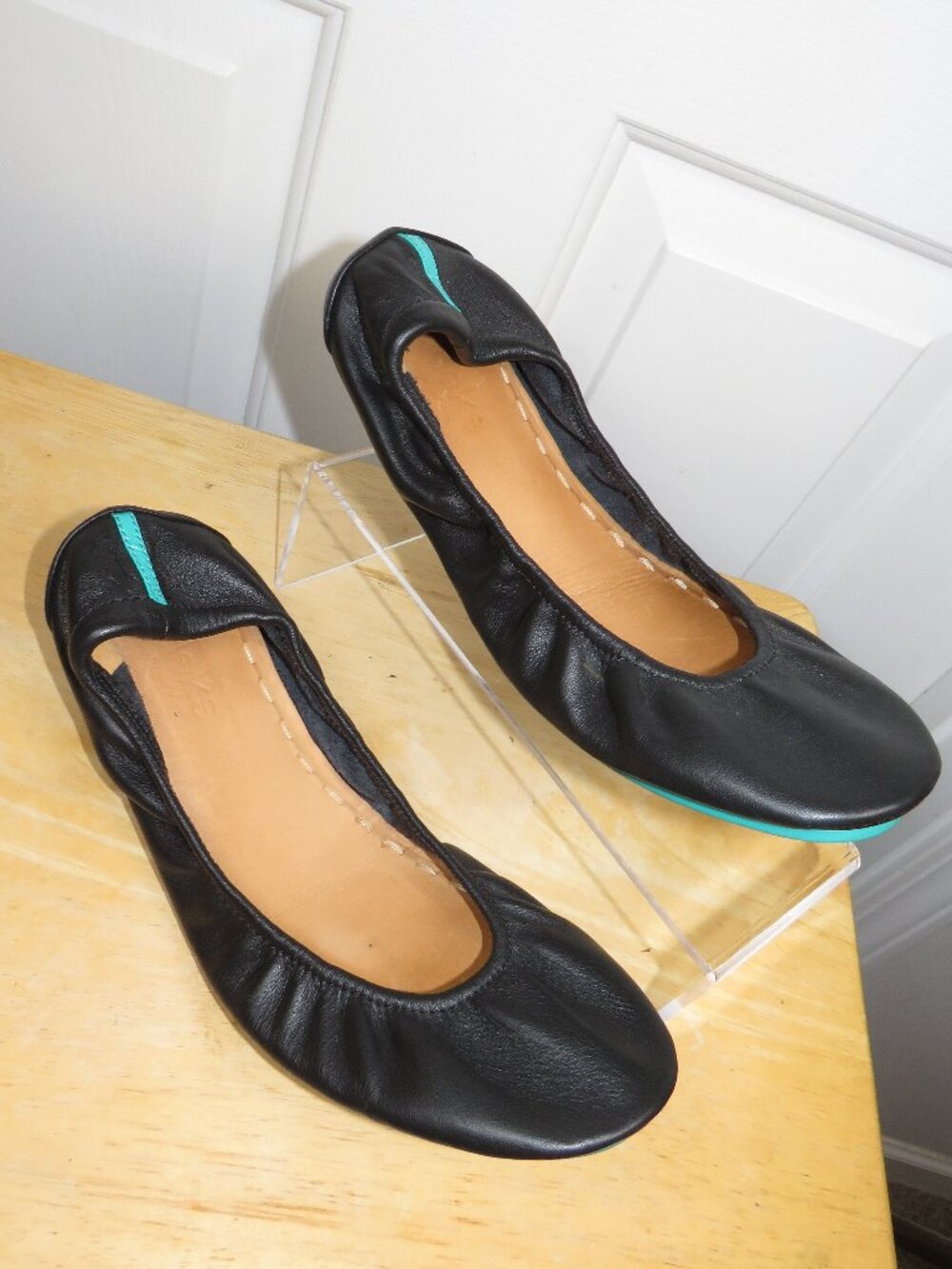 TIEKS By Gavrieli Classic Matte Black Leather Women's Ballet Flats Size 10